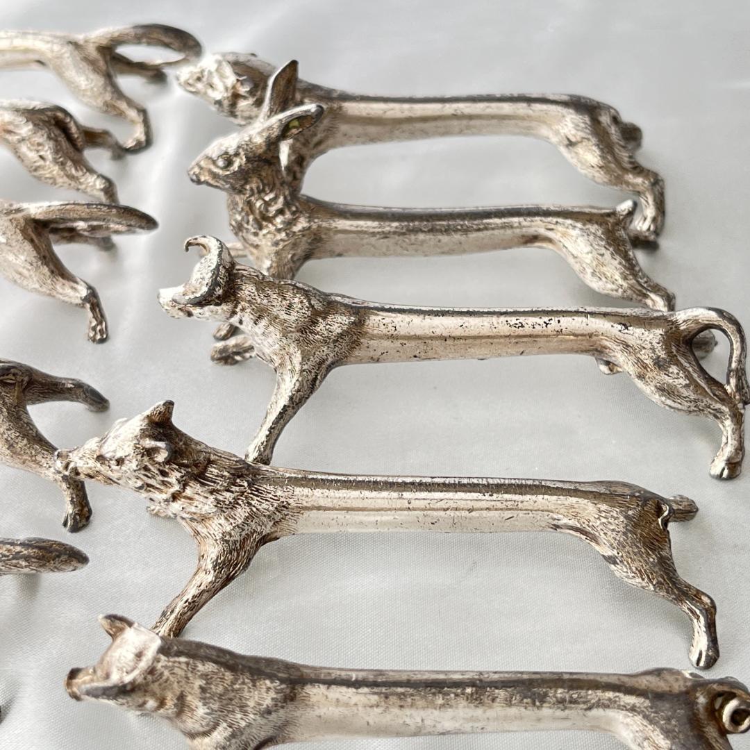 【仏蘭西】 ナイフレスト 10個組【シルバープレート】動物モチーフ