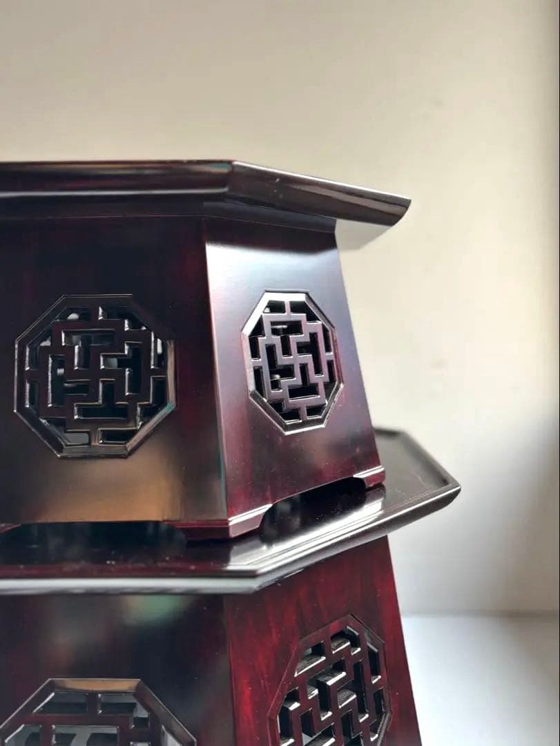 761 李朝家具 八角膳 小盤② 杏子通板 ソバン ヴィンテージ 美品 韓国