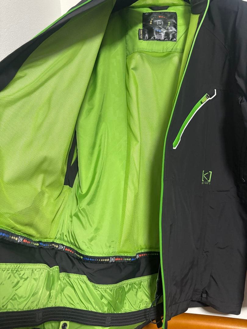 Burton [ak] スノーボードジャケット ブラック グリーン XL