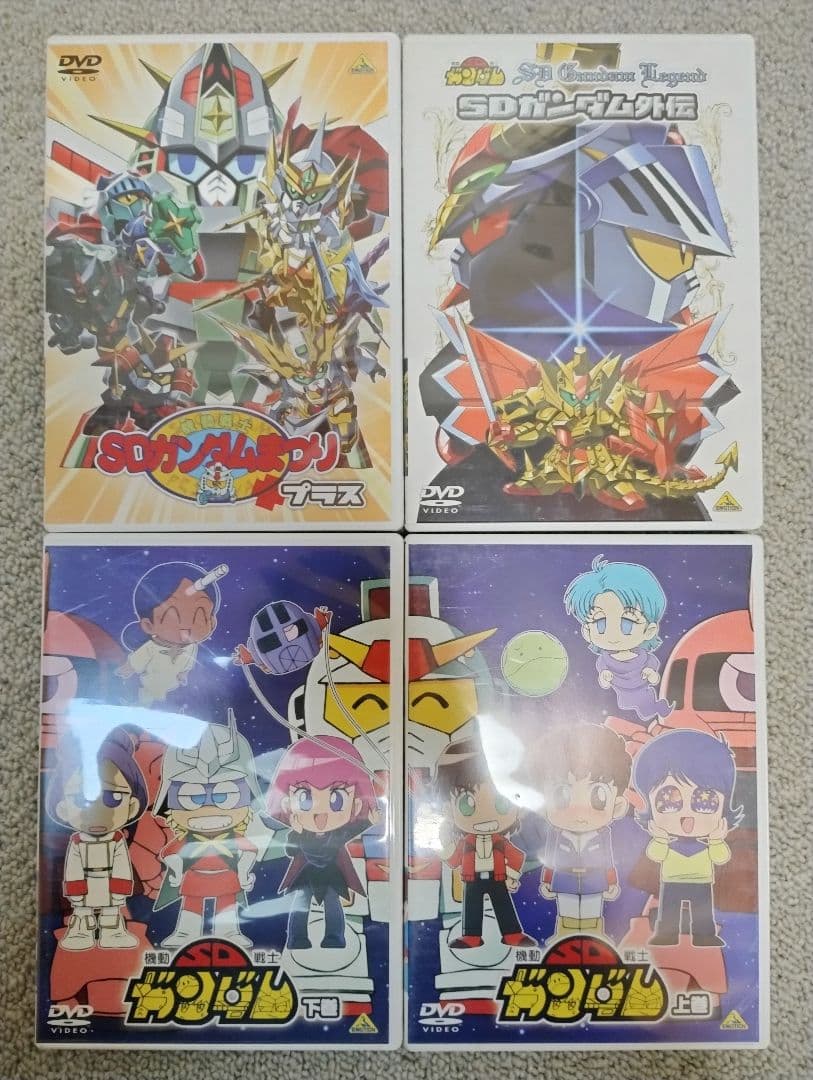 特典カードダス付き、機動戦士SDガンダム上下、外伝、まつりプラス DVD 4枚