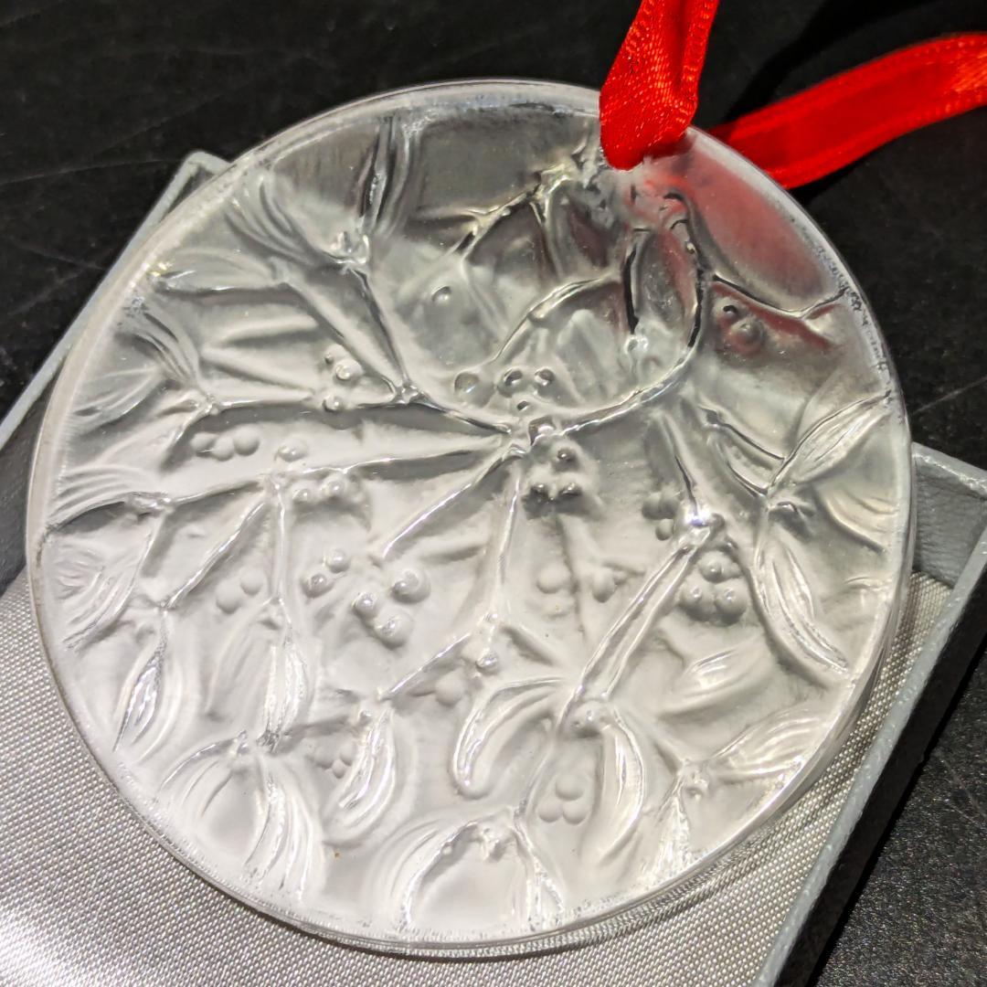 【8/3まで限定】フロストガラス★ラリック ヤドリギ ペンダント オーナメント