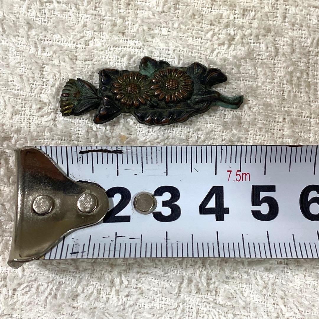 B-57 目貫　片目貫　3個セット　武具　刀装具　時代物　骨董品　美術品　工芸品