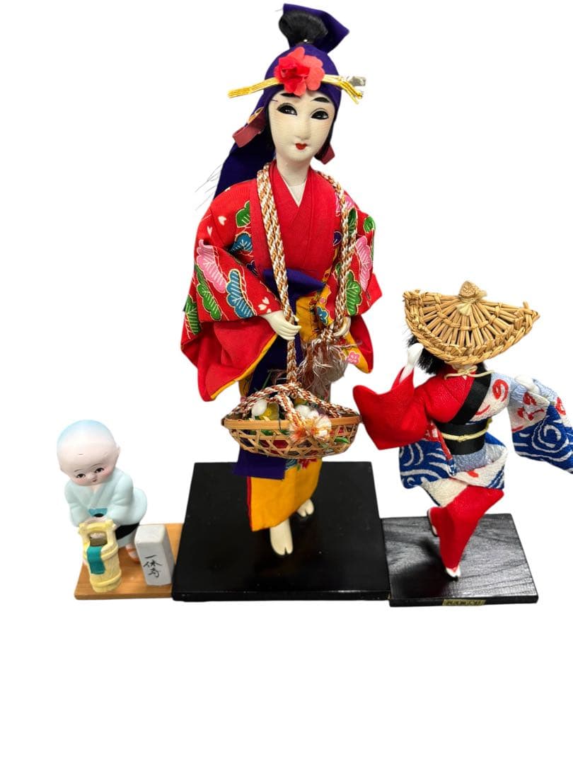 郷土人形 民芸人形 まとめ売り 阿波踊り ガラスケース入り 昭和レトロ