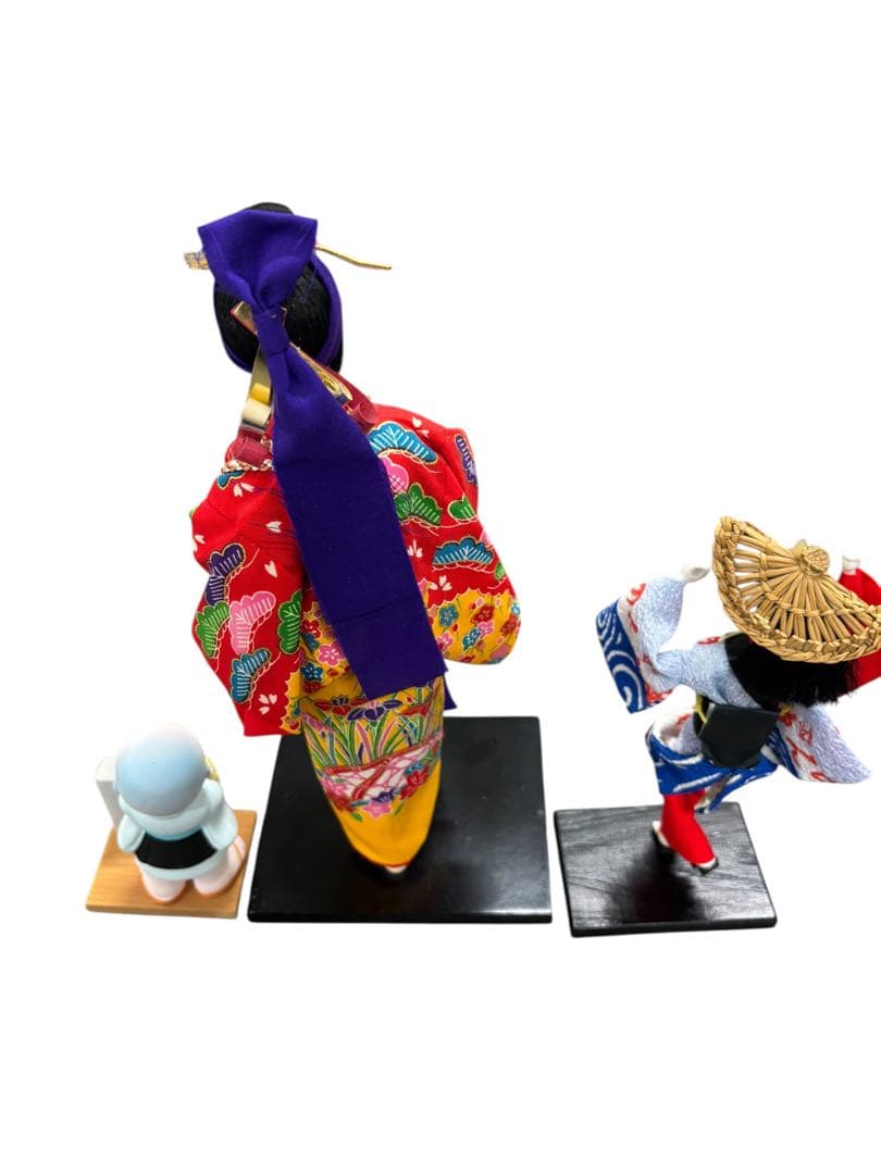 郷土人形 民芸人形 まとめ売り 阿波踊り ガラスケース入り 昭和レトロ