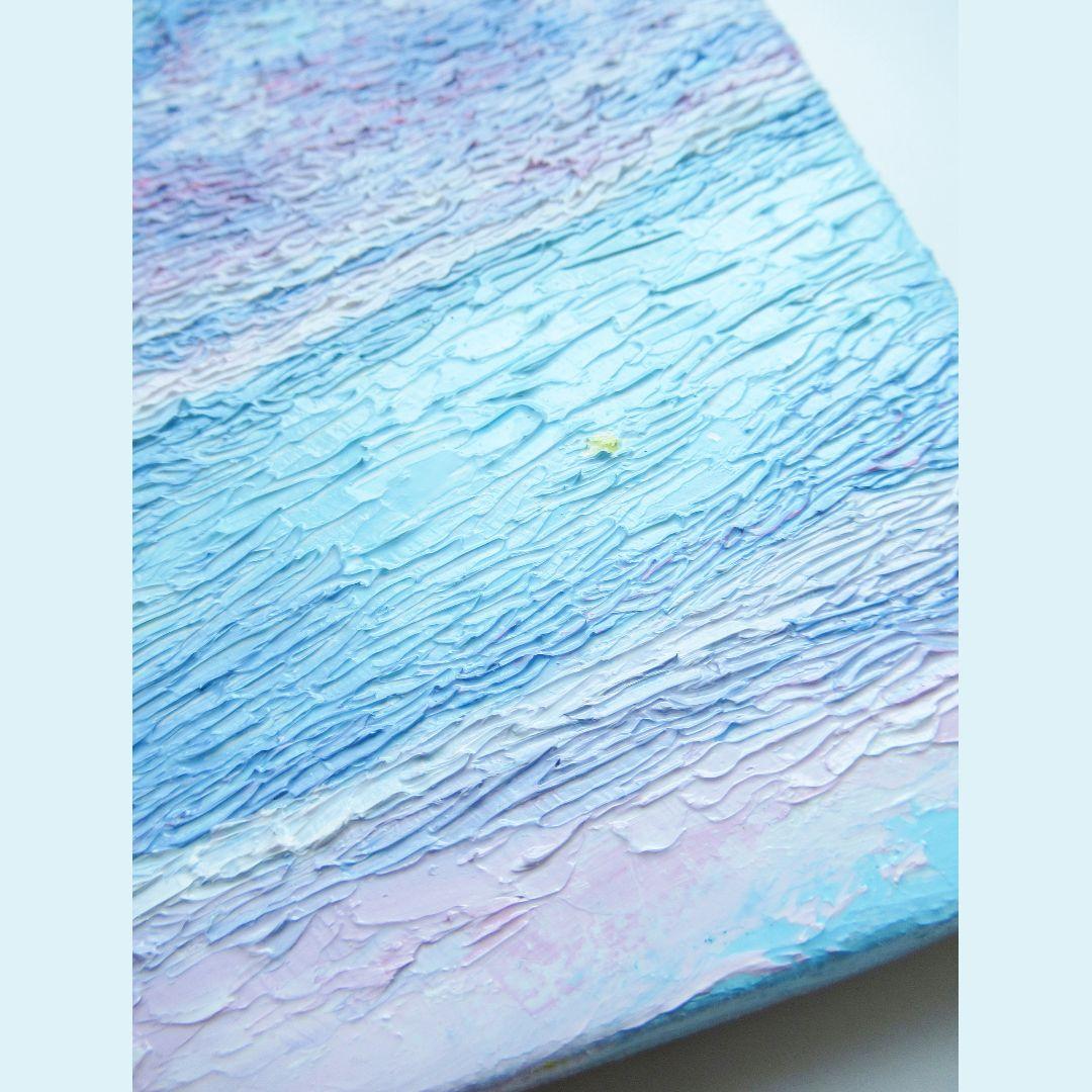 ［匿名で配送］ 一点もの 夕方 空 星 油絵 油彩 絵