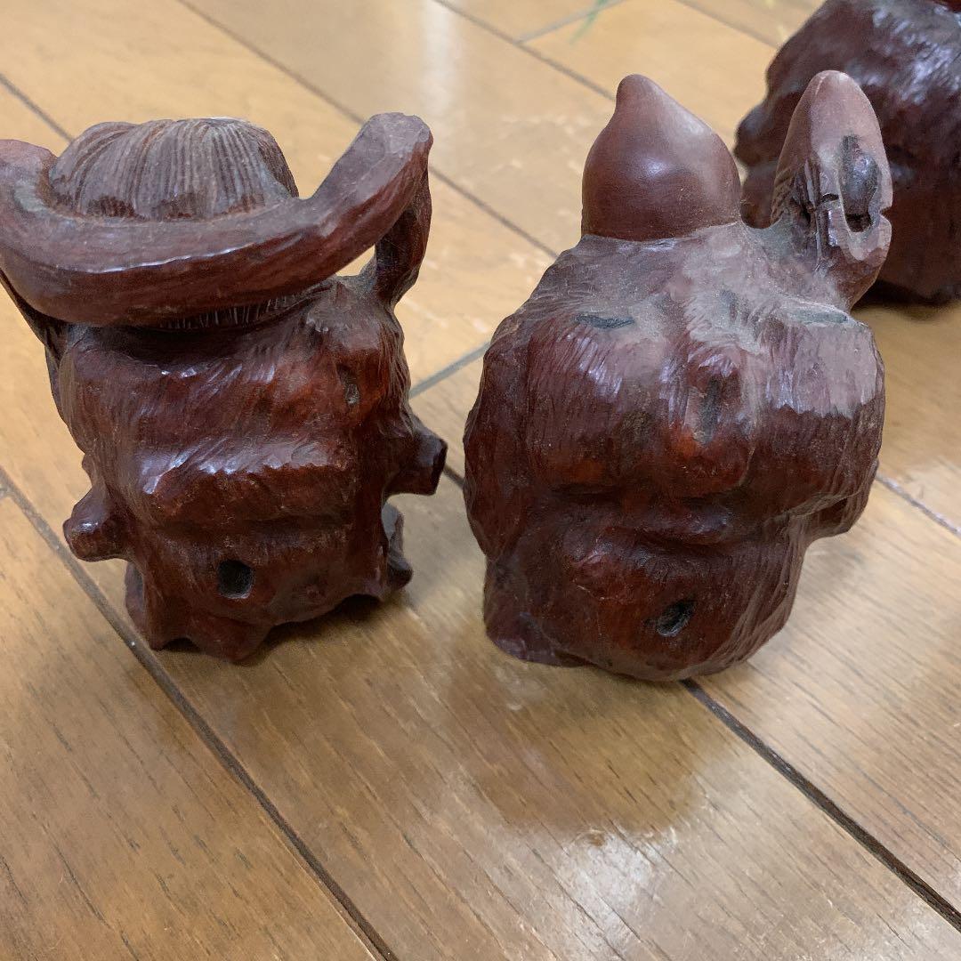 80 七福神　木彫り