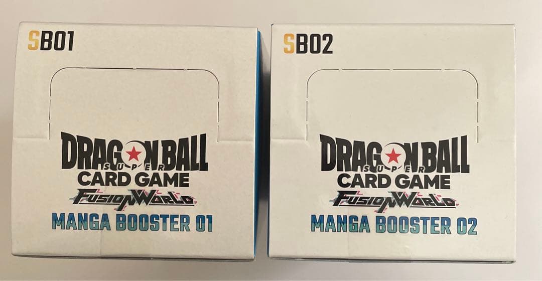 ドラゴンボールカード　マンガブースター 01•02 テープ付 合計2BOX