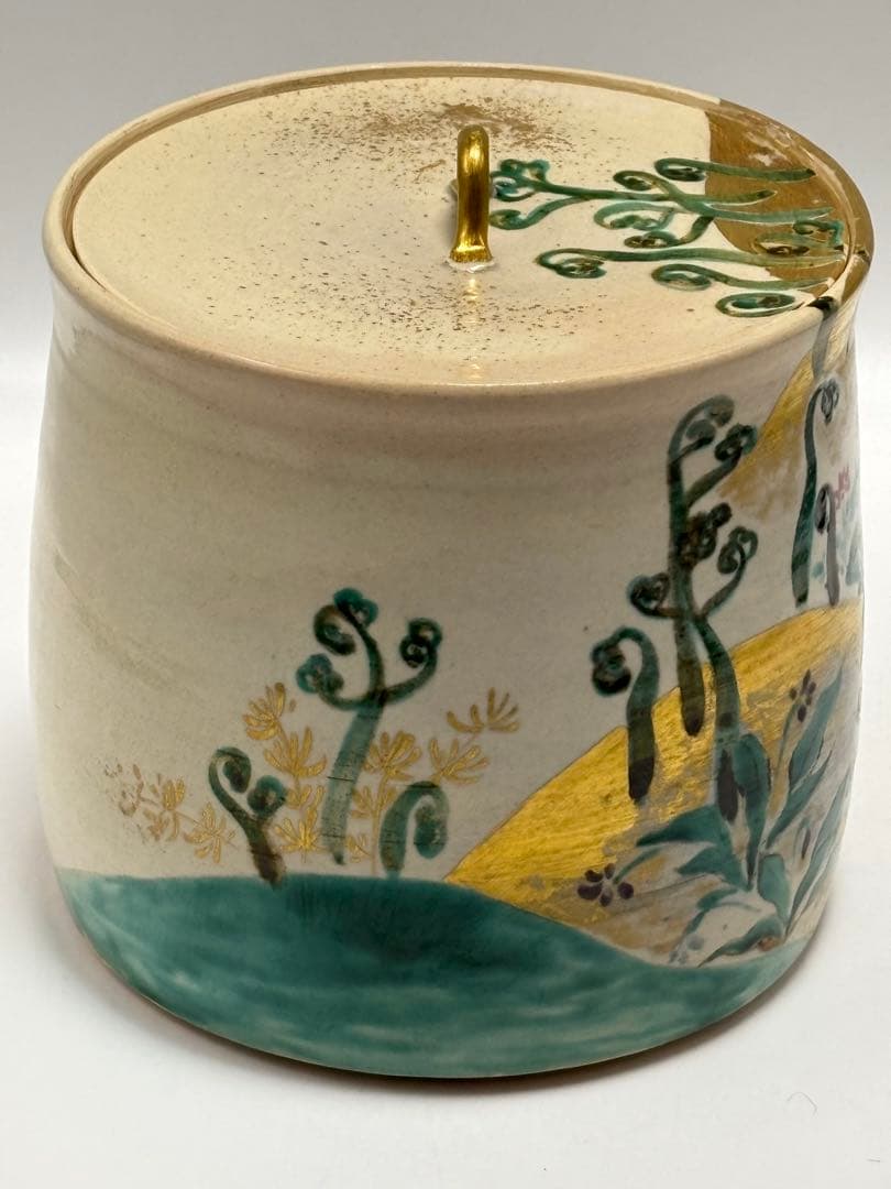 茶道具 春の野水指 阿山人 水指 共箱