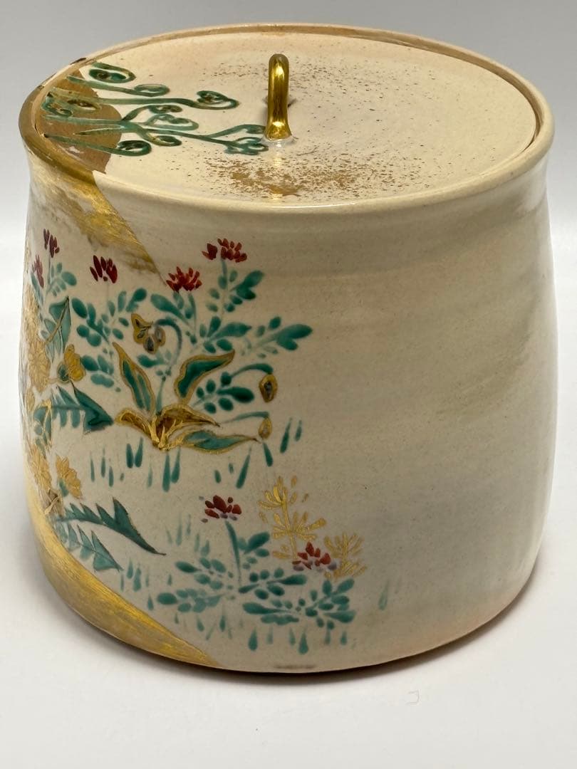 茶道具 春の野水指 阿山人 水指 共箱