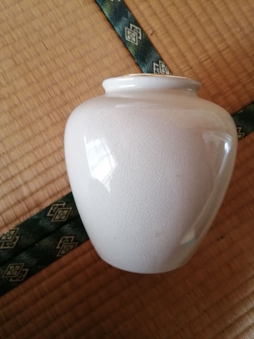 九谷焼 清峰作 花鳥柄 花瓶　牡丹