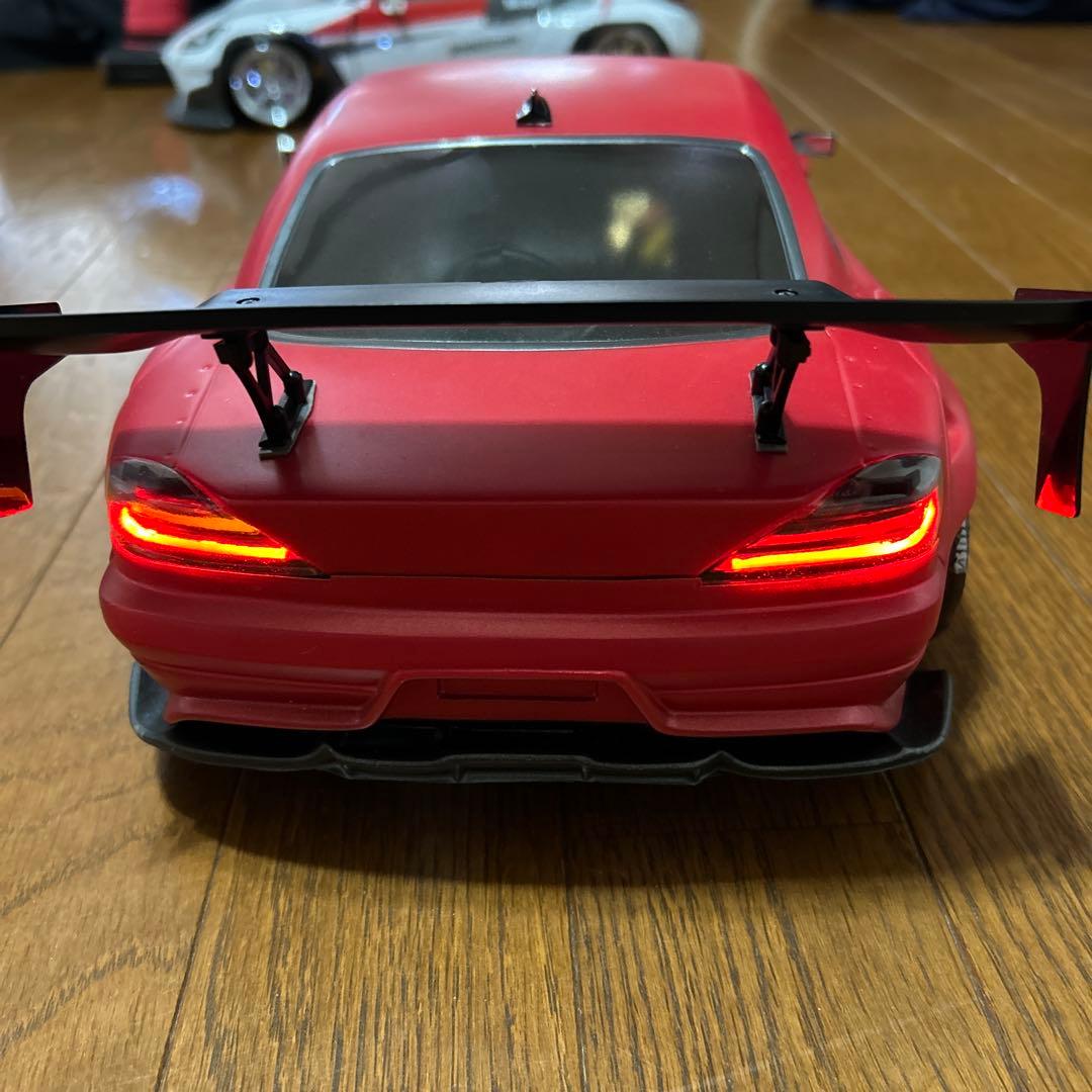 パンドラS15シルビア マットレッド LEDライト付きラジコンボディ