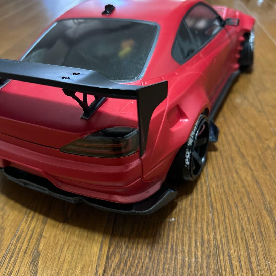 パンドラS15シルビア マットレッド LEDライト付きラジコンボディ