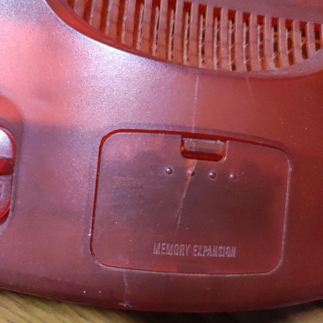 ニンテンドー64 本体　クリアレッド　コントローラー4個付き