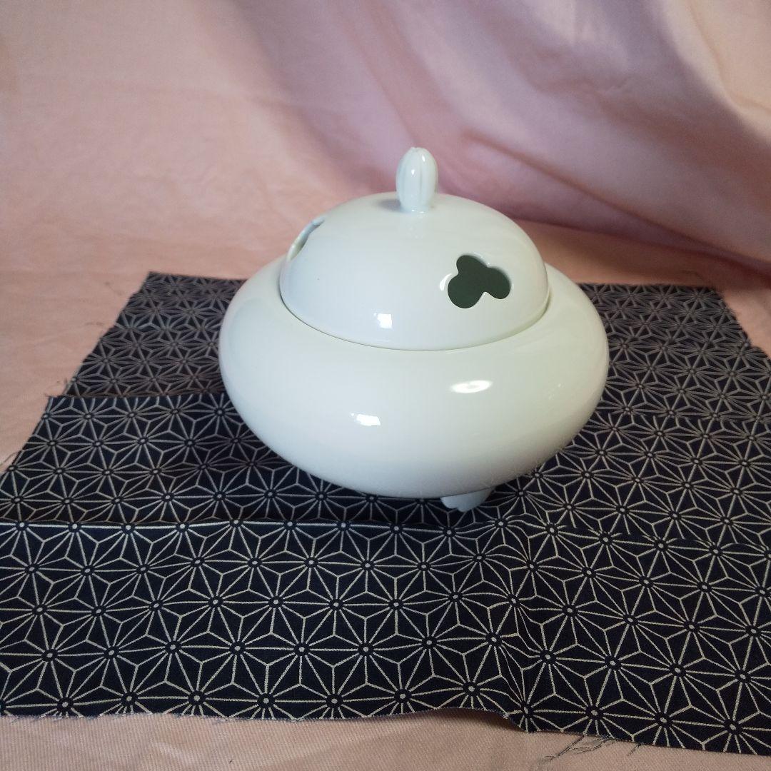 人間国宝 井上萬二作 白磁香炉