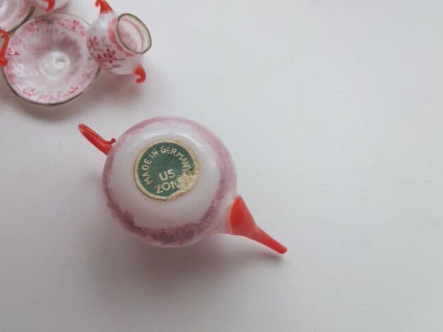 アンティーク　Germany U.S.Zone　ミニチュア　手吹きガラスセット