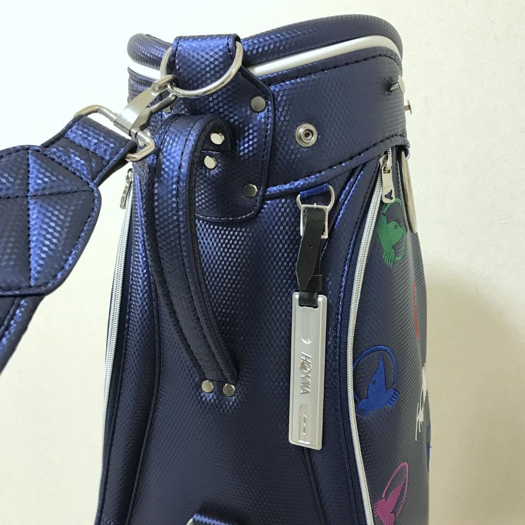 【美品】HONMA 本間ゴルフ キャディバッグ 8.5型 もぐら柄 レインボー