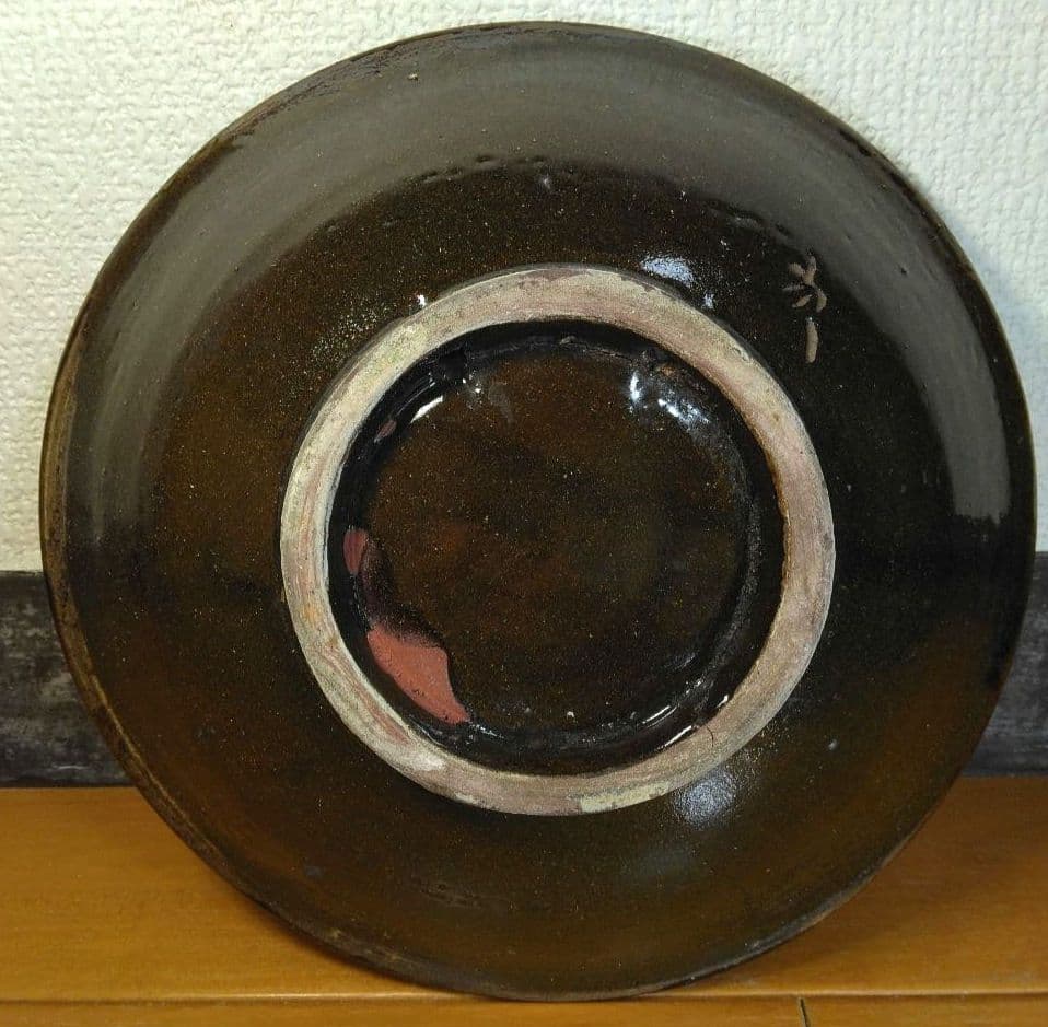 人間国宝 金城次郎 魚紋皿 栞 共箱 美品 壺屋焼 壷屋焼 やちむん