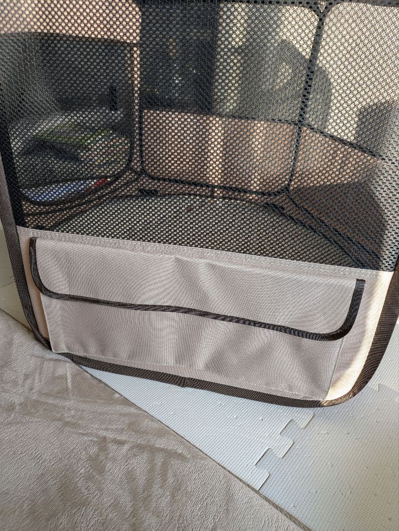 たためるペットサークル　ブラウン　90×90