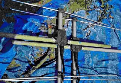 アマチュア無線　アンテナ　144MHz、13エレ2列