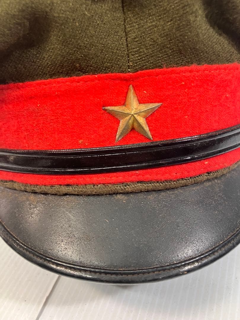 旧日本陸軍 将校用 軍帽 制帽 当時物風 コレクション品