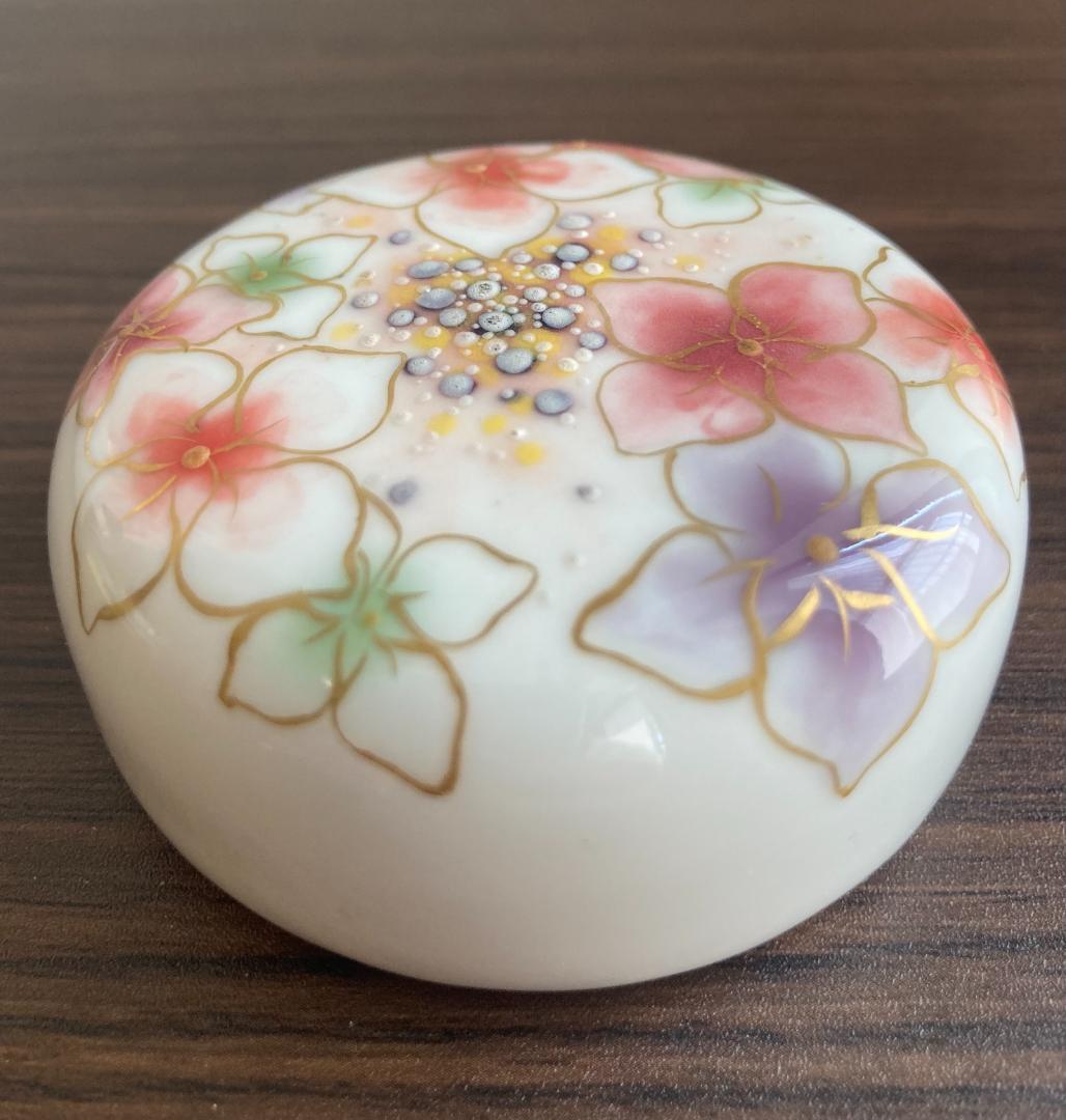 京焼　陶あん　ペーパーウエイト　文鎮　花