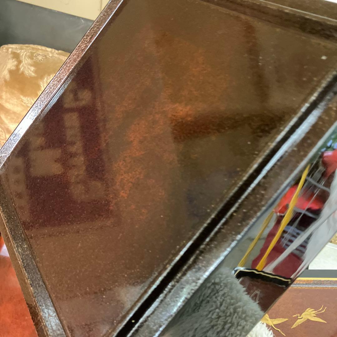 重箱　昭和レトロ　鶴亀　2段重箱　2セット　骨董品　台付