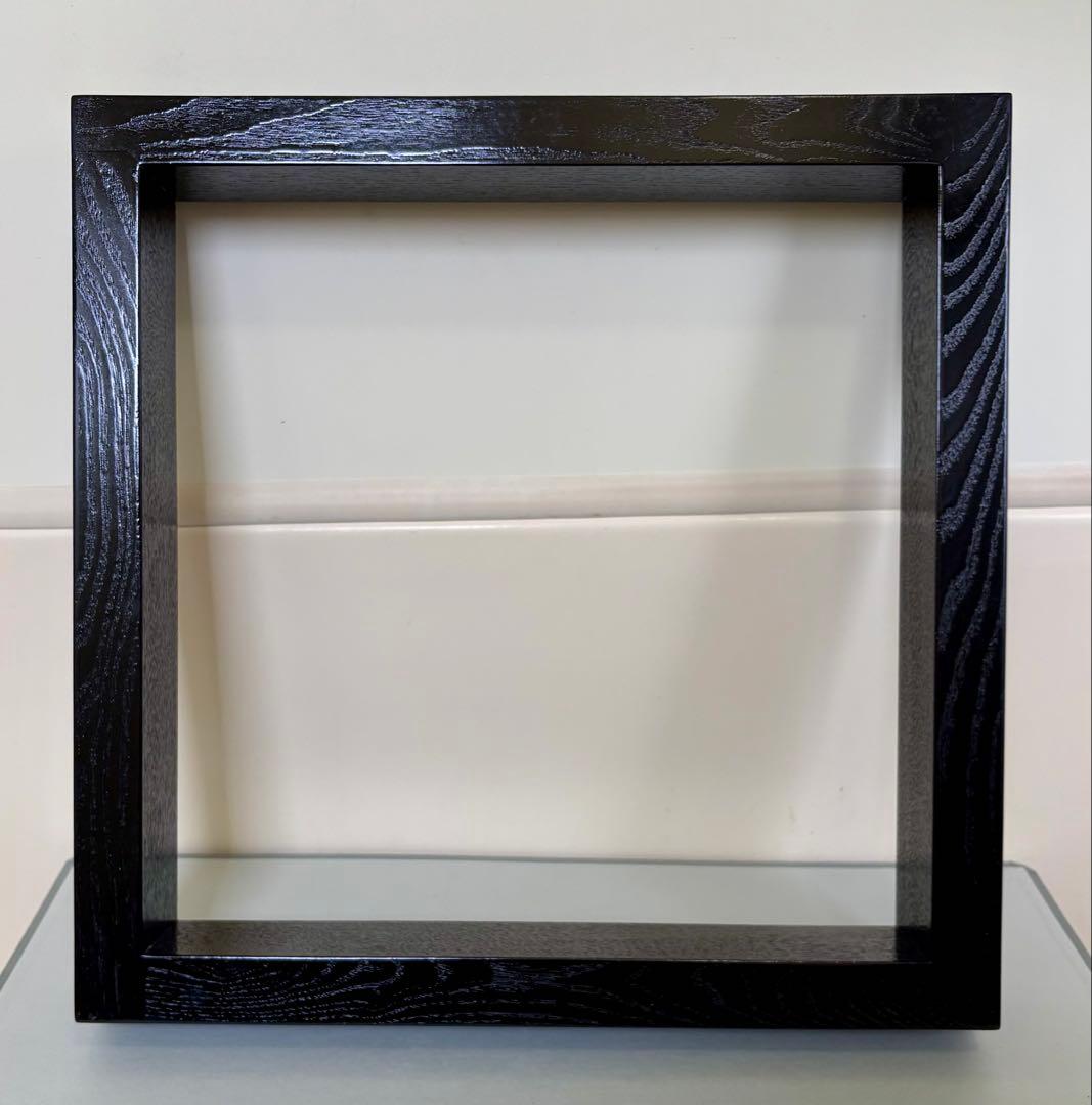 茶道具　炉縁　掻き合わせ　柿合塗り　黒　漆塗り　未使用品