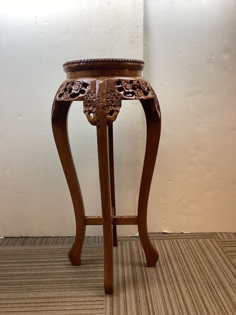 美品　花梨花台 高さ75.5cm 送料込み