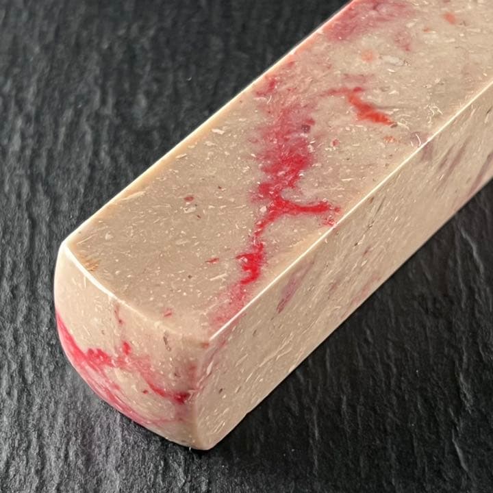 【大型】昌化鶏血石　7、8cm 石印材