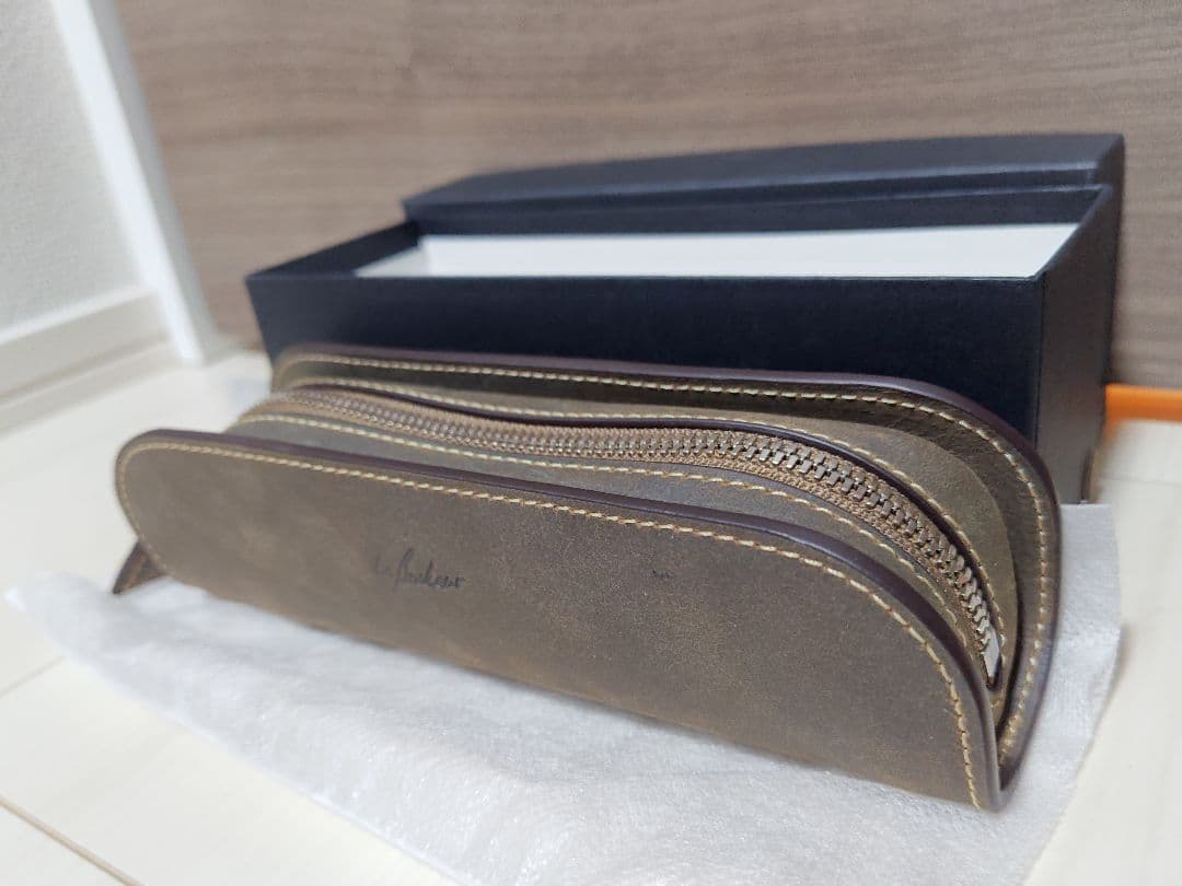 【完売】特別注文品　ル・ボナー デブ・ペンケース　クードゥー革