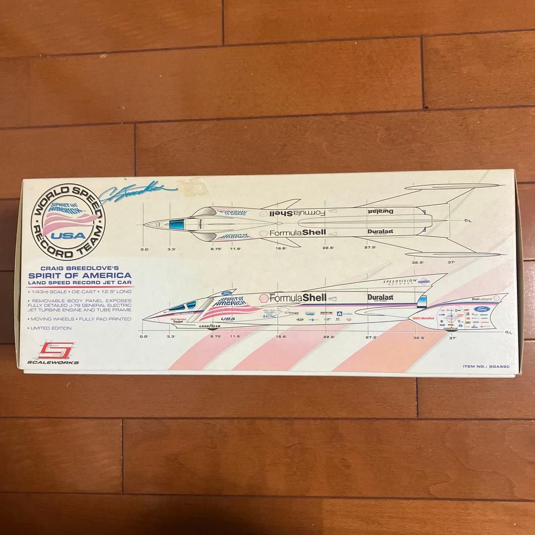 ミニカー SPRIT OF AMERICA LAND SPEED JET CAR 1/43