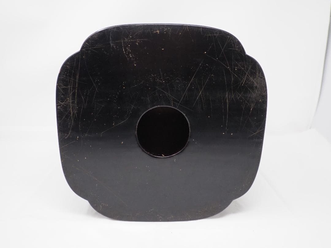 輪島塗　小型火鉢　漆塗り　金蒔絵　手あぶり火鉢