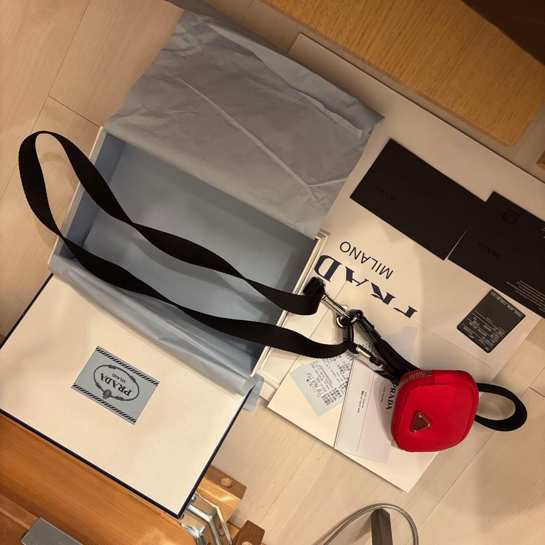 プラダ ペットリード 2YG008 レッド ナイロン 新品 未使用品 正規品