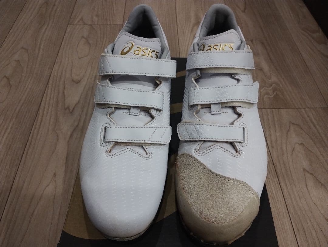 ASICSアシックス P革付スパイク27.0cm ホワイト