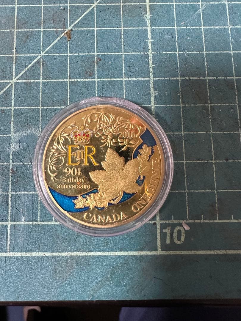 エリザベス2世女王記念、90周年記念「カナダ1オンス」
