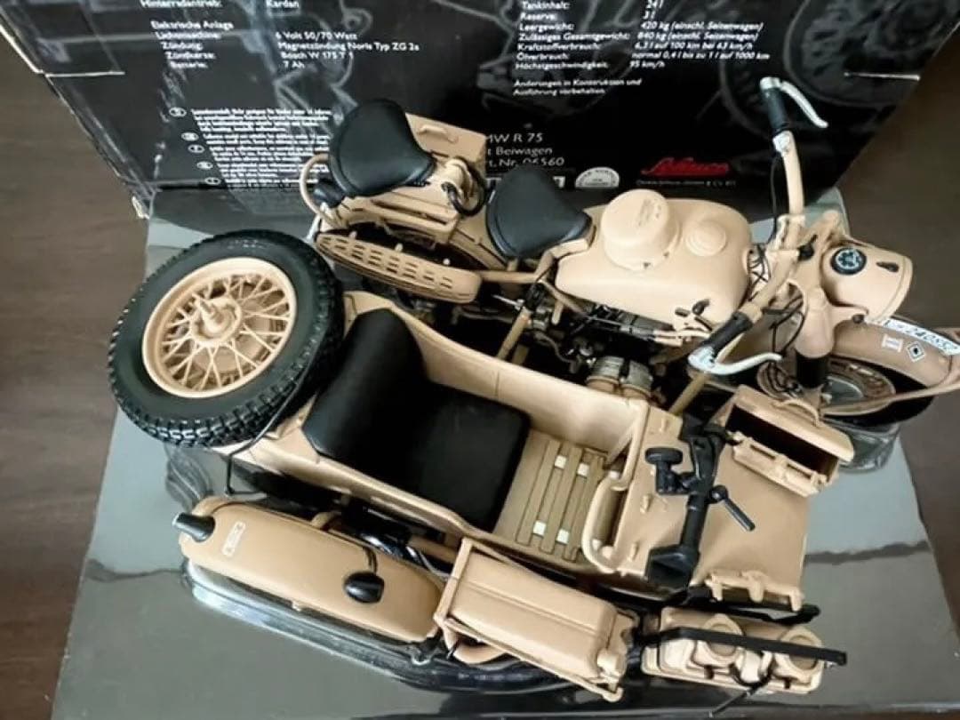 価格変更 1/10 シュコー  R75 サイドカー ドイツアフリカ軍団仕様