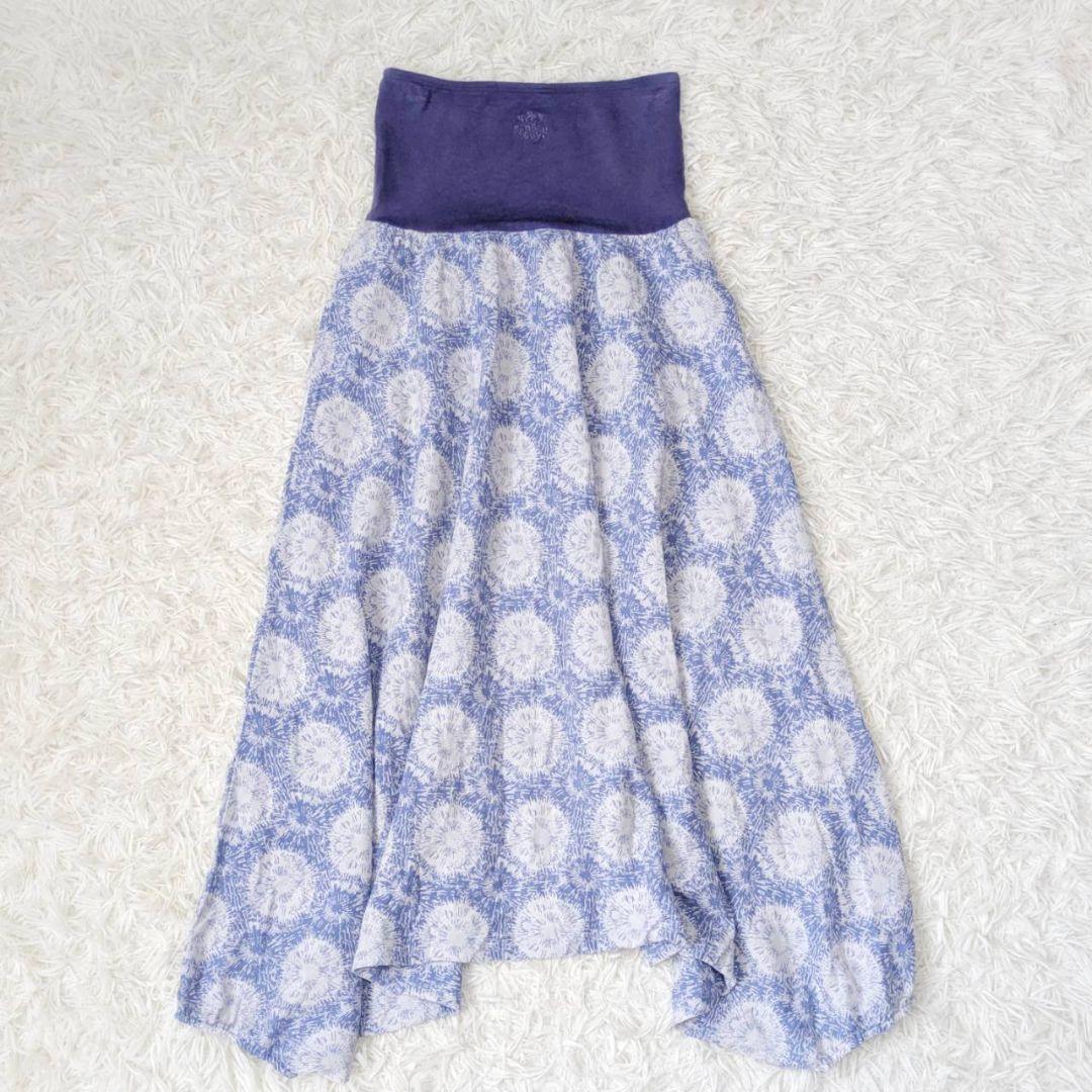 ヨギーサンクチュアリ ヨガウェア ジニーパンツ〈パープル〉総柄 日本製 春夏秋冬