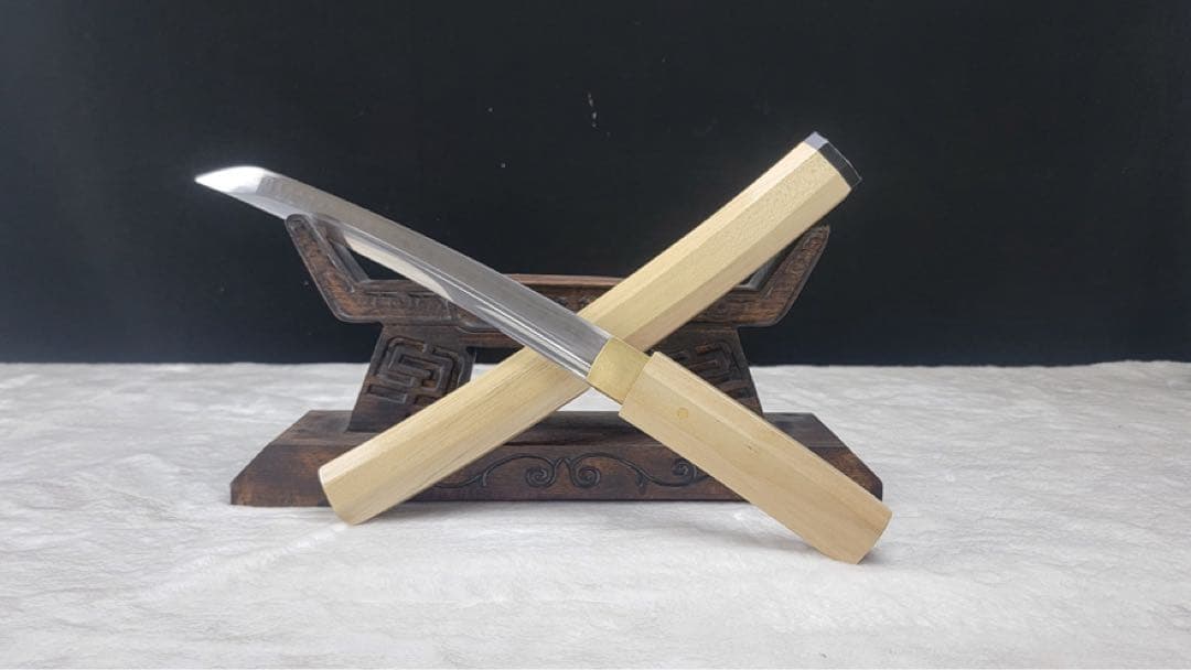 白鞘八角小烏丸 脇差 日本刀 模造刀 鑑賞用 武具