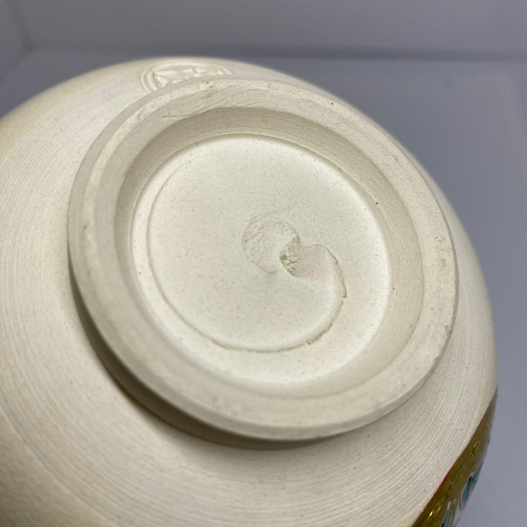 ☆茶3 通次阿山　仁清写貝合せ茶碗　共箱　口径12.4cm 東K7-1215①