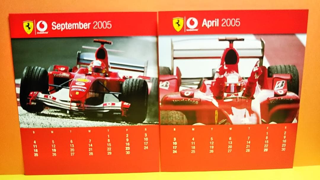 vodafone 2005 ミハイルシューマッハ　フェラーリカレンダー　非売品