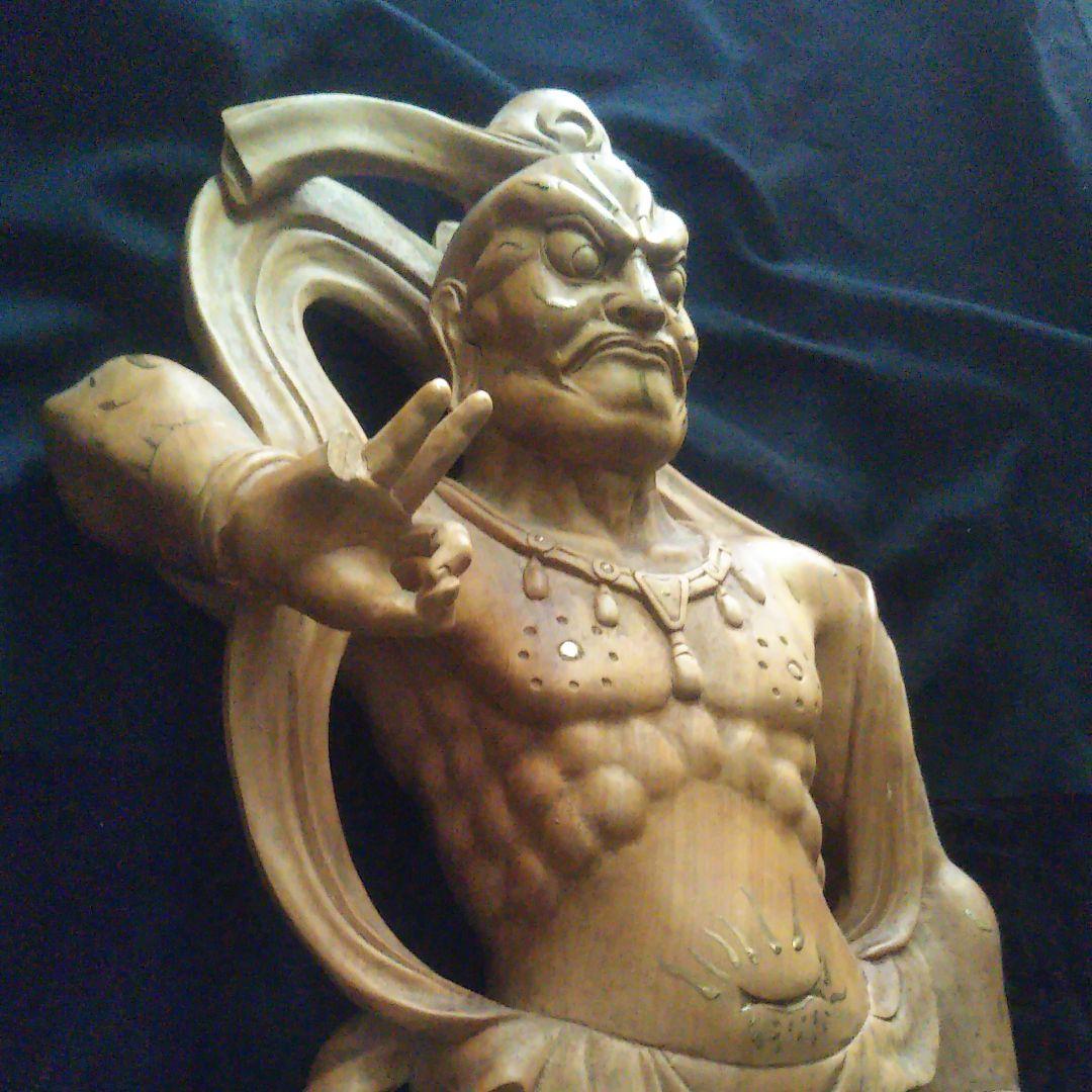 ■物凄く目立ちます■金運上昇【巨大羅漢仁王像】75.5cm【黄金印】【巨大】