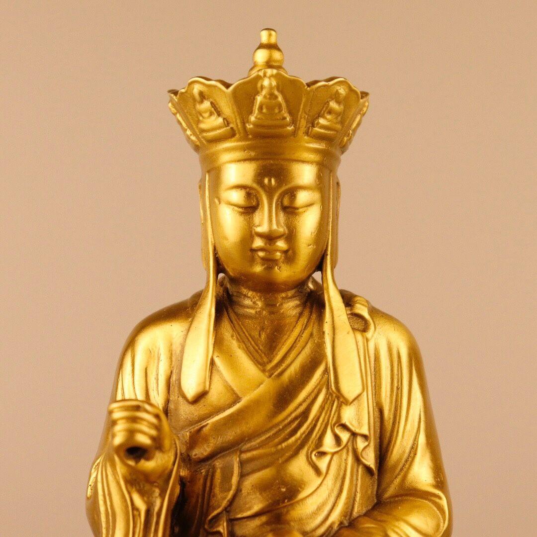 蓮華地蔵王仏像 菩薩 観音 銅製 仏像 彫刻 開運 風水 置物