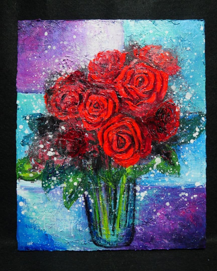 油絵 油彩 絵画 【薔薇】