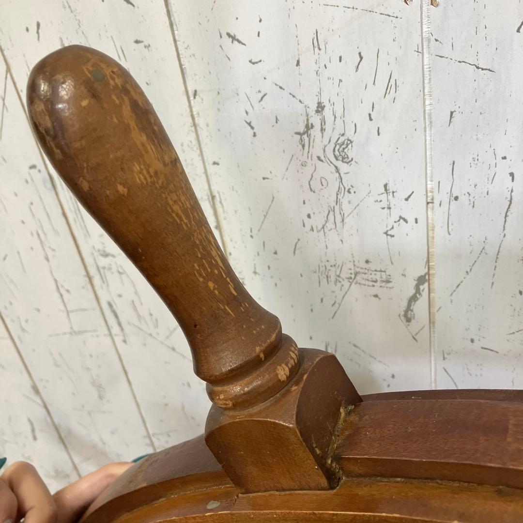 A-1 木製 船の舵輪 8本ハンドル マリンインテリア 操舵輪 ラット ハンドル