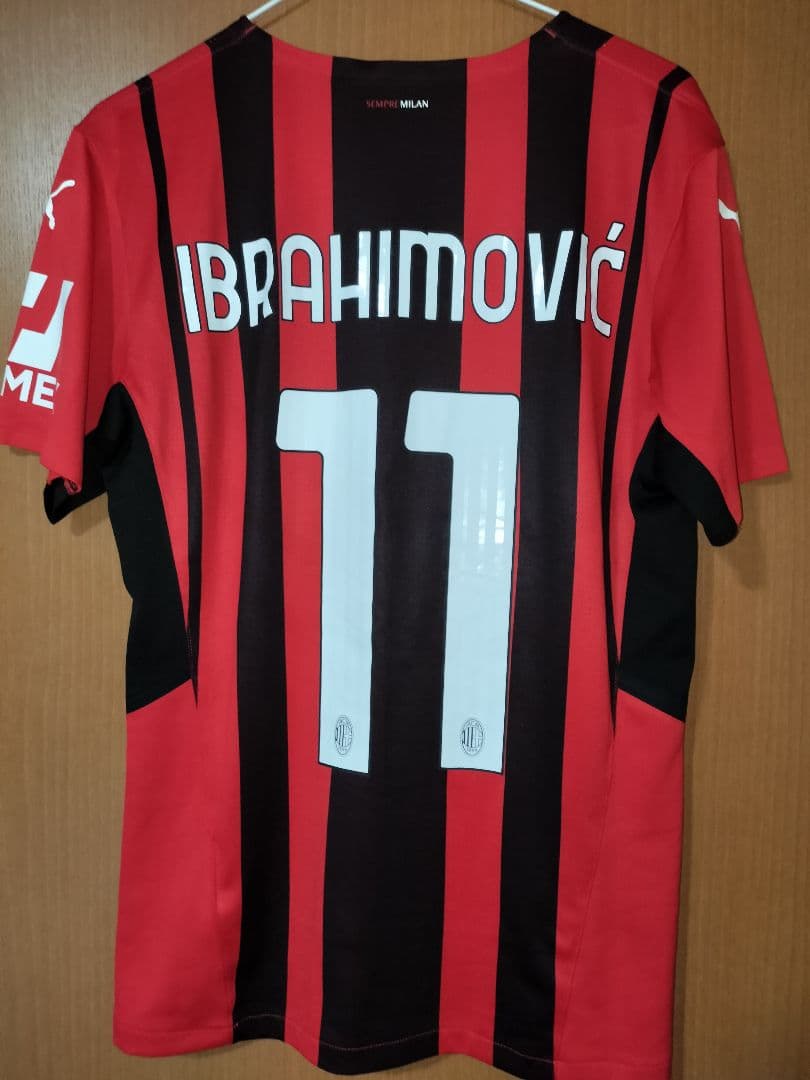 ACミラン 21/22 ホーム ユニフォーム #11 イブラヒモビッチ Sサイズ