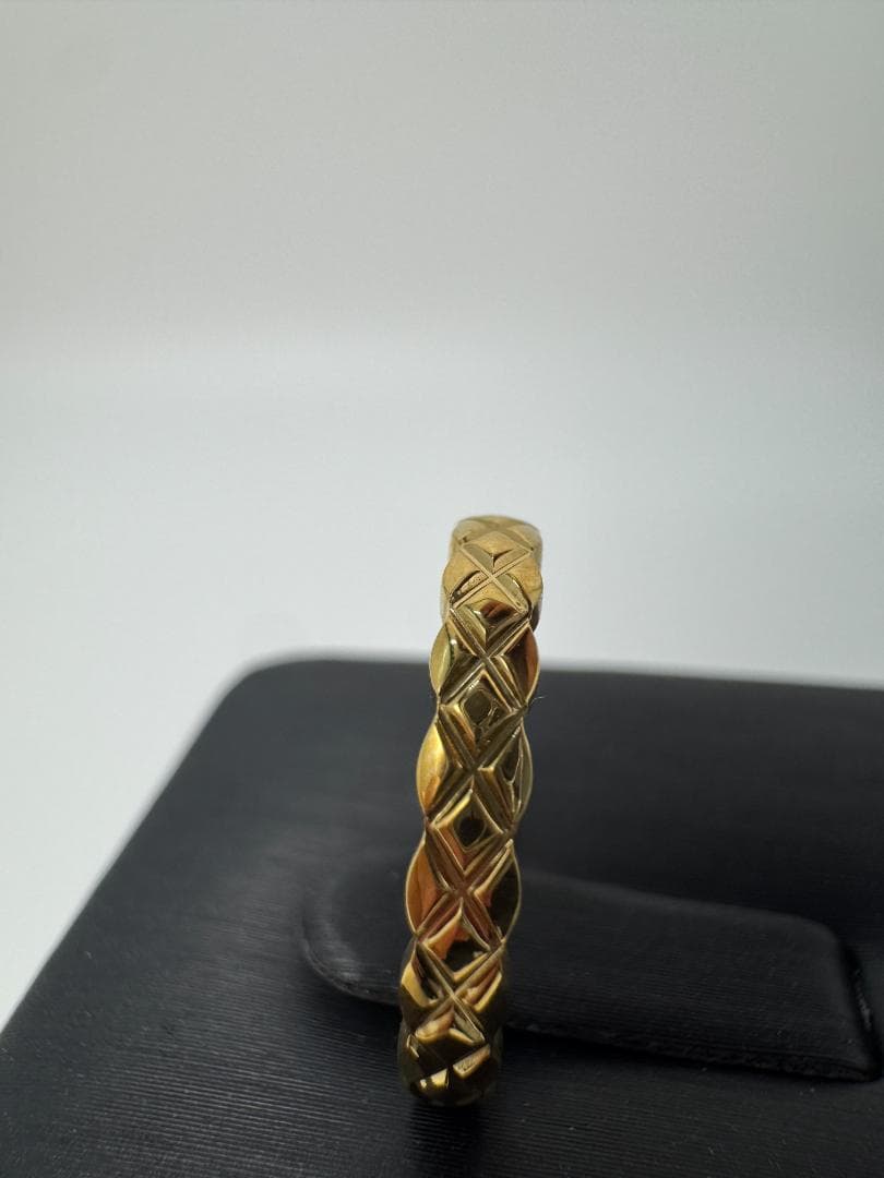 K18ゴールド 編み込みデザイン リング1.59g 11号 即日発送