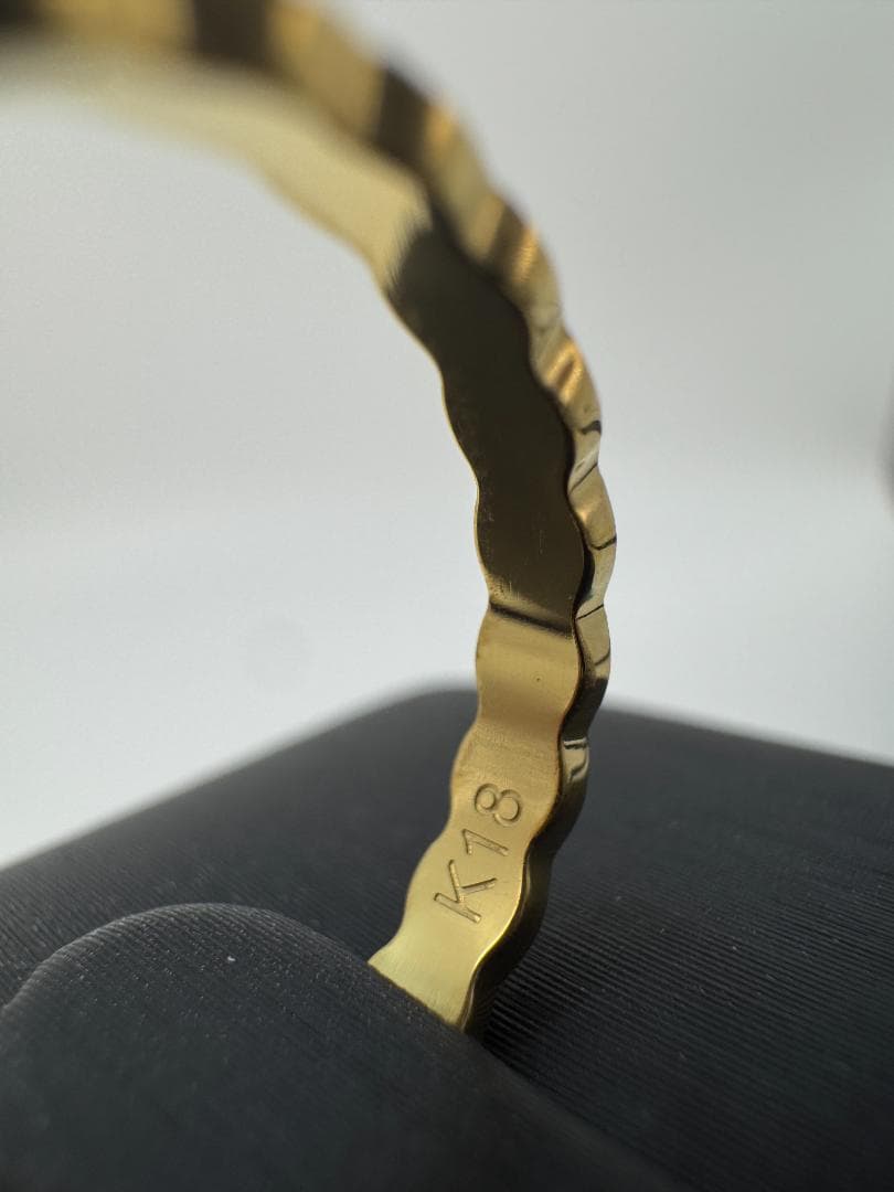 K18ゴールド 編み込みデザイン リング1.59g 11号 即日発送