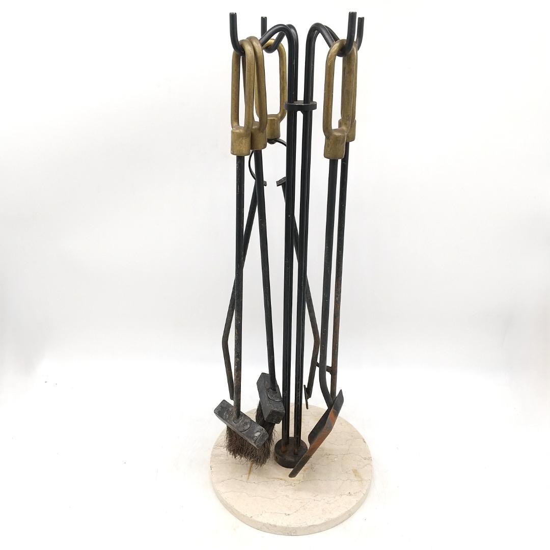 3053番 ファイヤーツール セット 薪暖炉用具