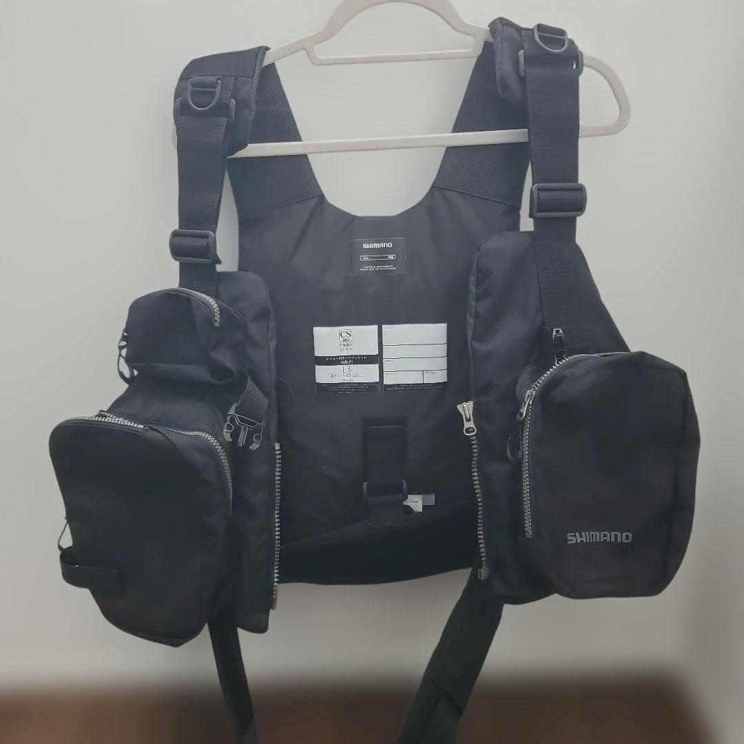 シマノ　ゲームベスト　フィッシング　ブラック