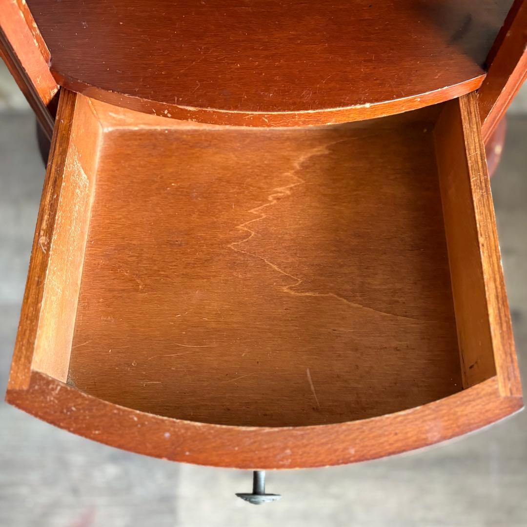 イタリア　猫脚コンソールドロワー　電話台　ヴィンテージ